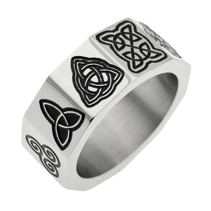 Bague avec symbole de nœud celtique, bijoux Irish Pride pour la vente par Joyful Sentiments