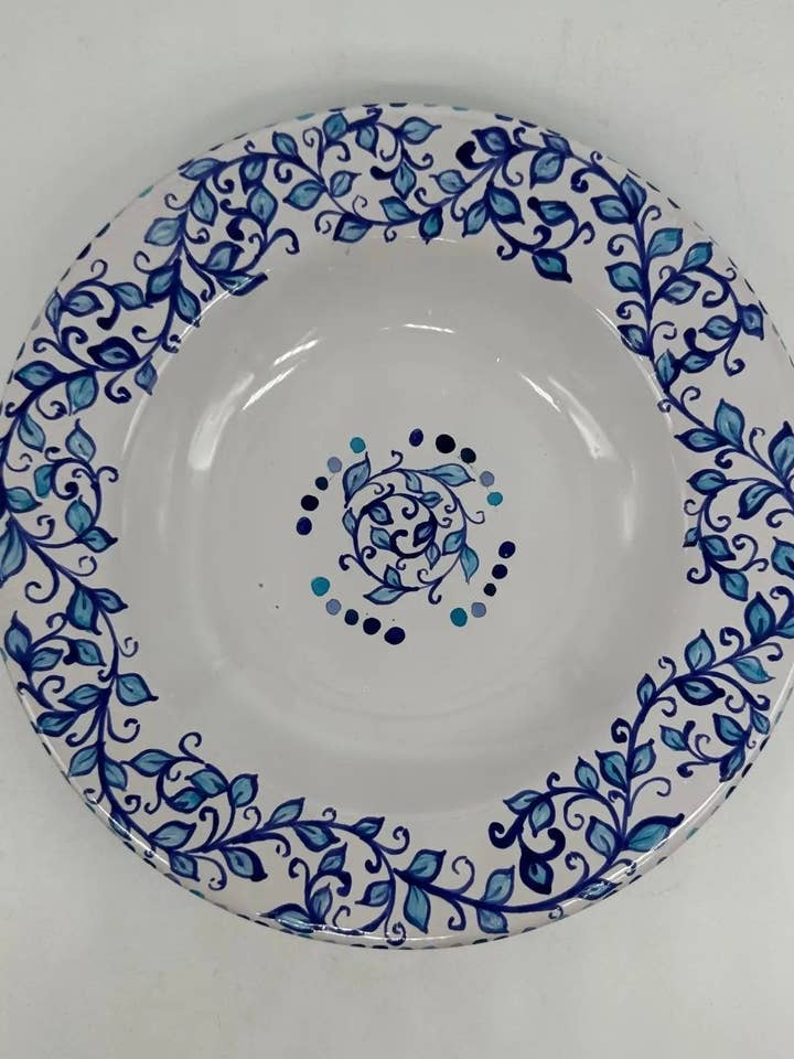 Caltagirone Keramisk Suppetallerken til madbrug - Eliolit for engroshandel hos DD Ceramiche Siciliane