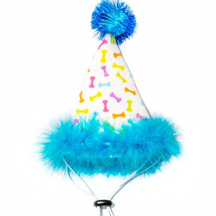 Multipet Party Hat Blue Large for wholesale by Pet Palette Distribution