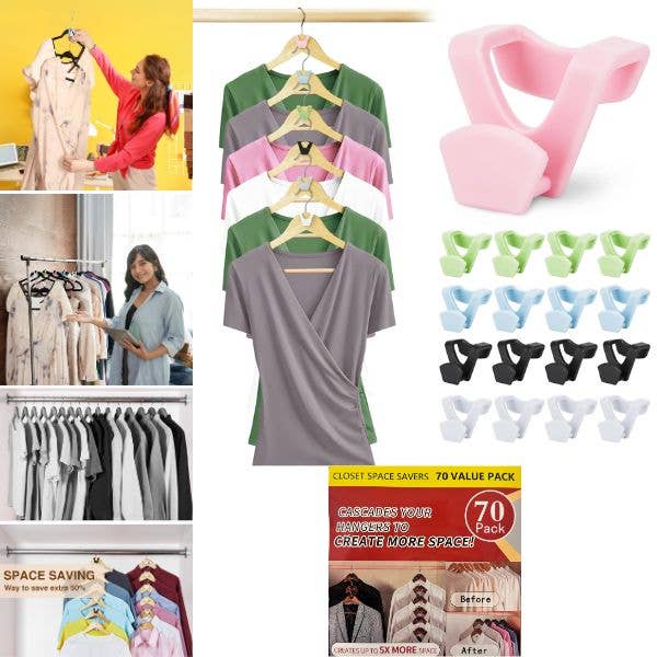 St. Louis Wholesale LLC - Wholesale Clothes Hangers - Closet Space Savers - The 70PACK - Cascades Your Hangers
