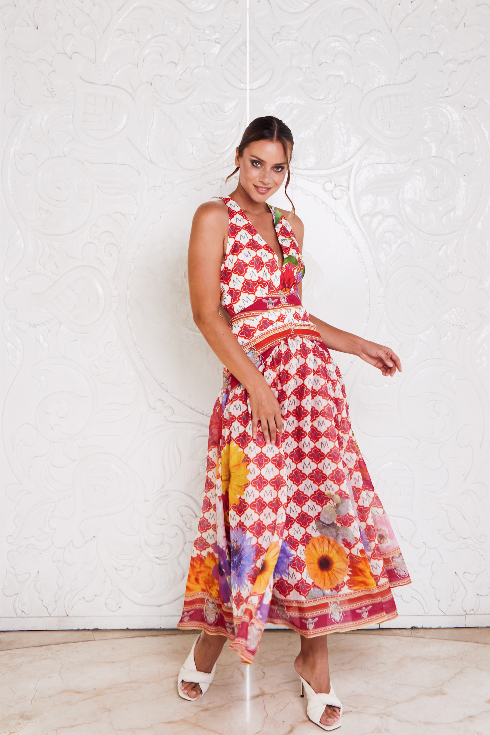 MACKENZIEMODE - Wholesale Jurk - Dames - AMALFI COAST MAXI ~ ROZE PARADIJS1