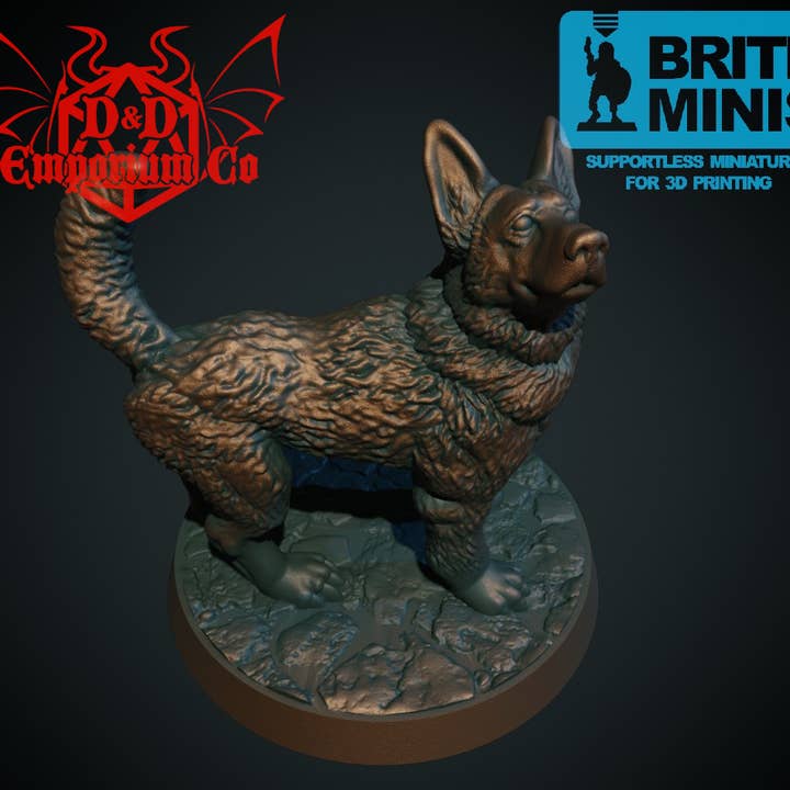 DnD Emporium Co – Großhandel Dekofigur – Harz 3D-gedruckte Hunde-Bundle DnD-Miniaturen6
