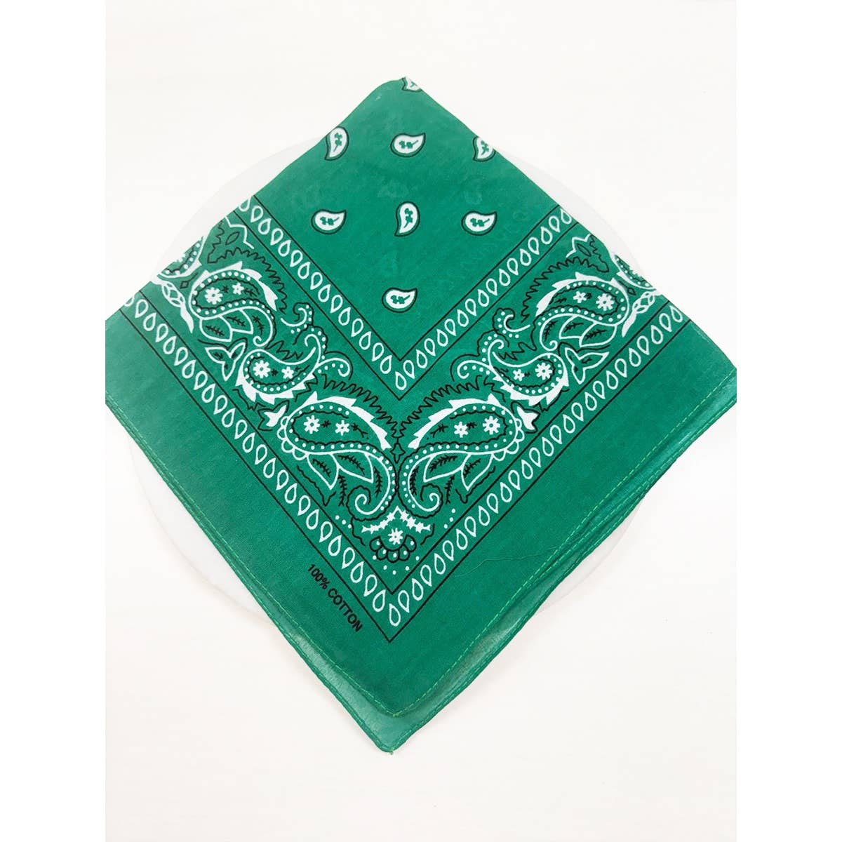 GREEN Pasley Pattern Bandanas for wholesale on Faire2