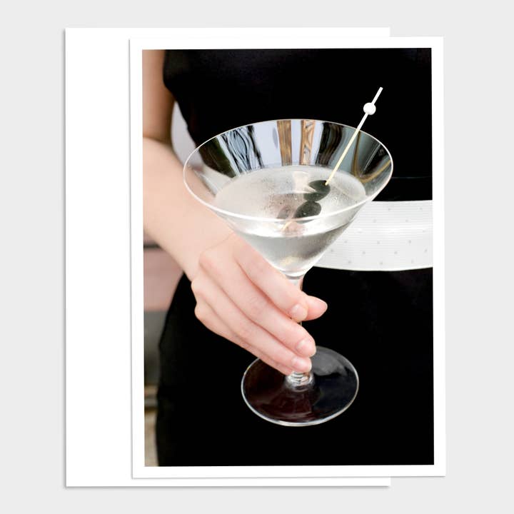Martini Glass Happy Birthday Card for wholesale by Palm Press