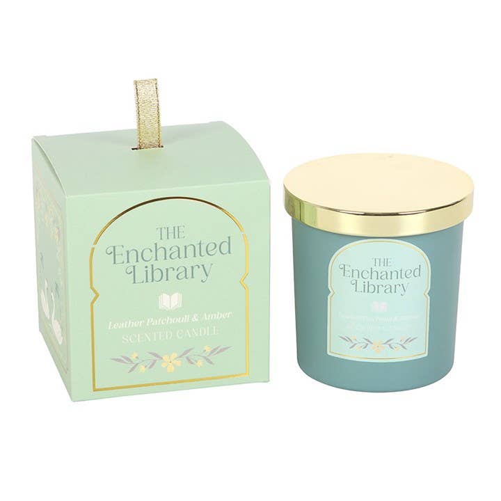 Something Different Wholesale - Wholesale Jar/Filled Candle - The Enchanted Library Leather, Patchouli & Amber Candle1
