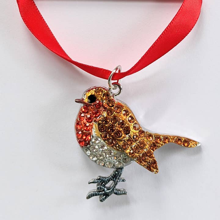 Wildtouch - Wholesale Christmas Decoration - Christmas Robin Diamante Decoration