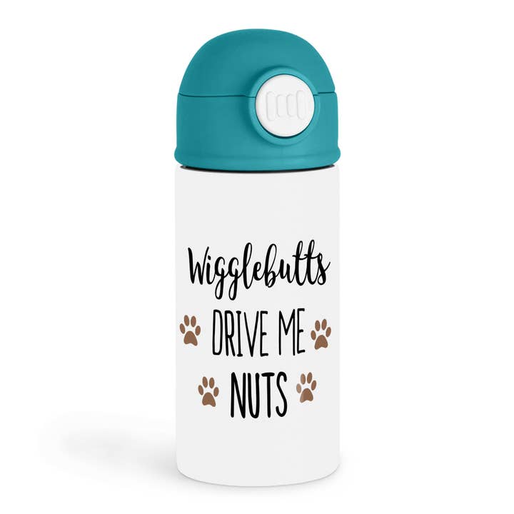 3dRose - Wholesale Water Bottle - 3dRose, Wigglebutts Drive Me Nuts - cute dog wiggle butt nickname - pet love, Kids Water Bottle
