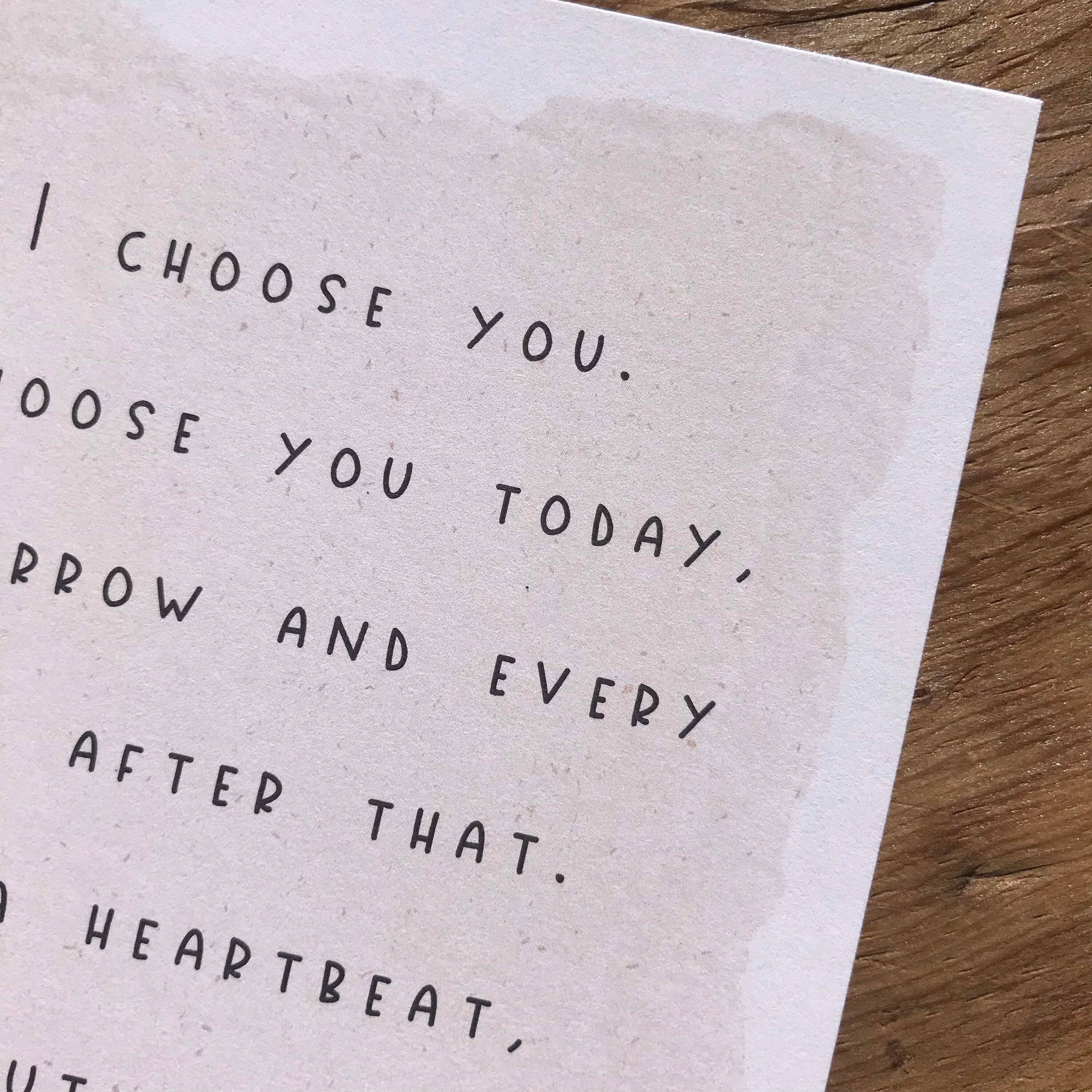 To & From Cards – Engroshandel Kærlighedskort – Jeg vælger dig1