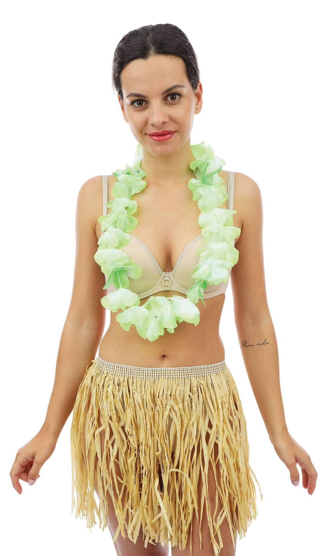 P'tit Clown - Wholesale Costume - Women's - Hawaiian Necklace - Large Flowers - Random Color2