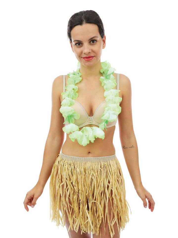 P'tit Clown - Wholesale Costume - Women's - Hawaiian Necklace - Large Flowers - Random Color2