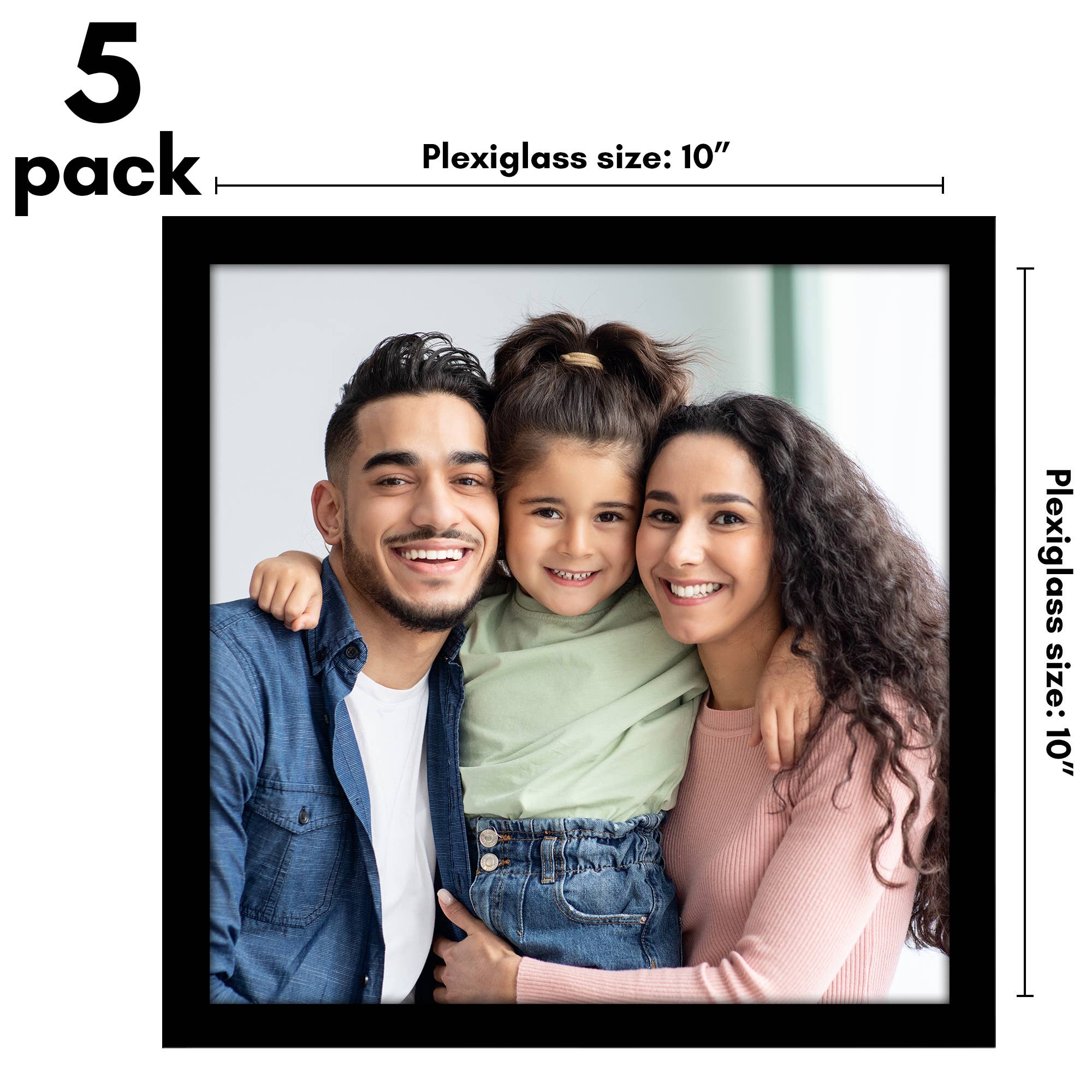 Americanflat - Wholesale Picture Frame - Americanflat 5 Pack Picture Frames With Mat Plexiglass Cover165