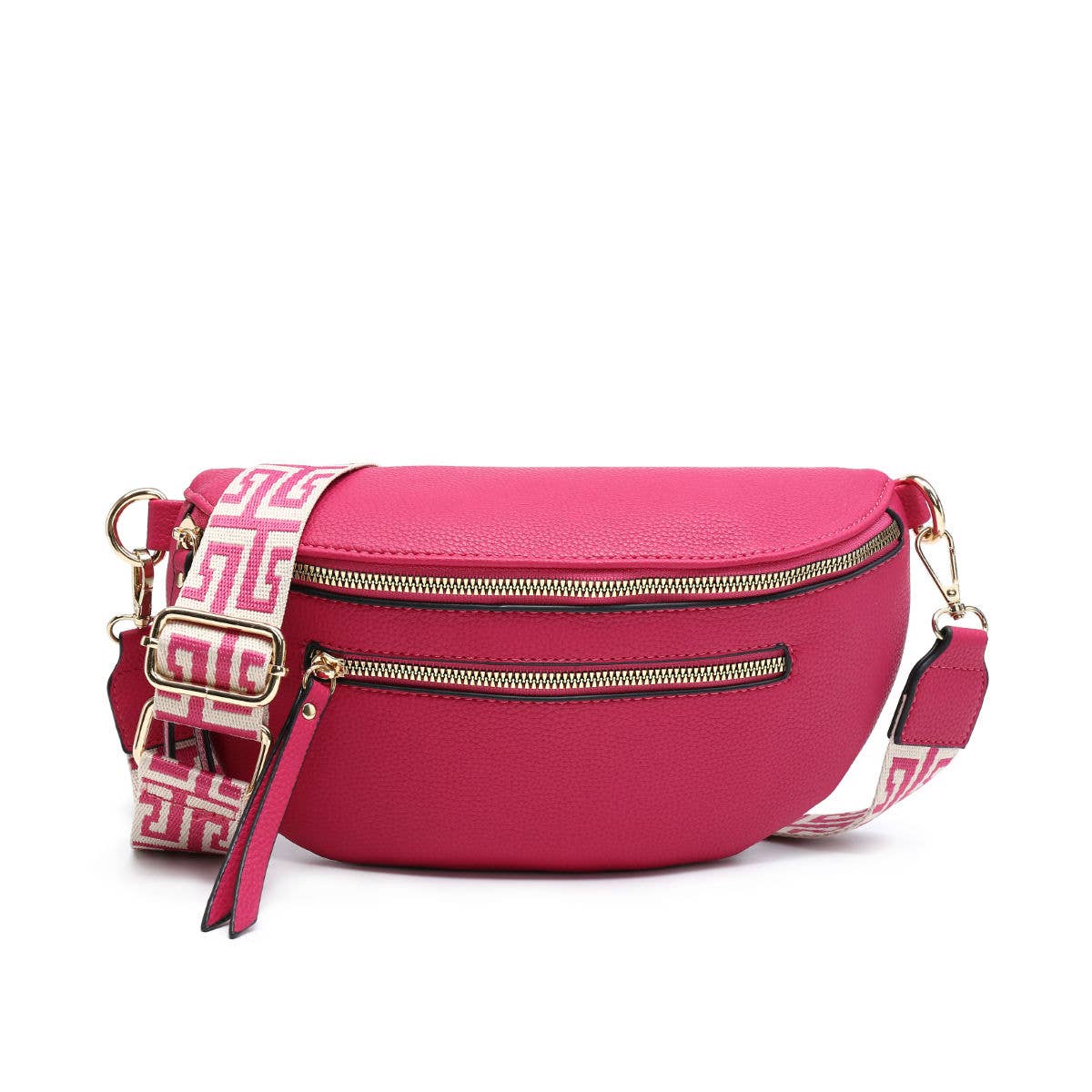 Papaya Fashion Ltd – wholesale Crossbody bag – Women's – B23003 Canvas Strap Sling Chest Bag with zip top sections2