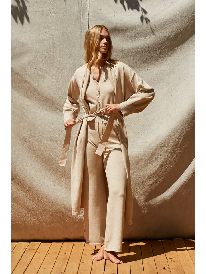 BEIGE CJ9235 - Andie Duster Sweater Knit Cardigan for wholesale on Faire