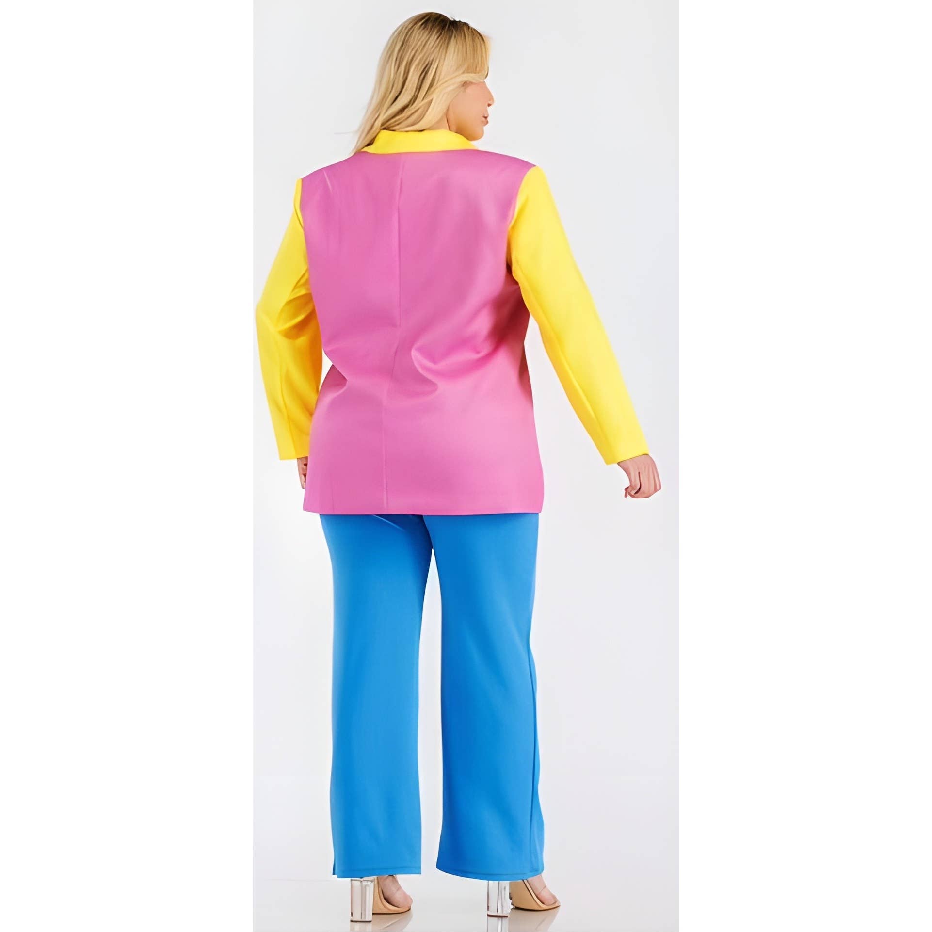 YELLOW PINK PLUS FASHION ICON BLAZER
 for wholesale on Faire2