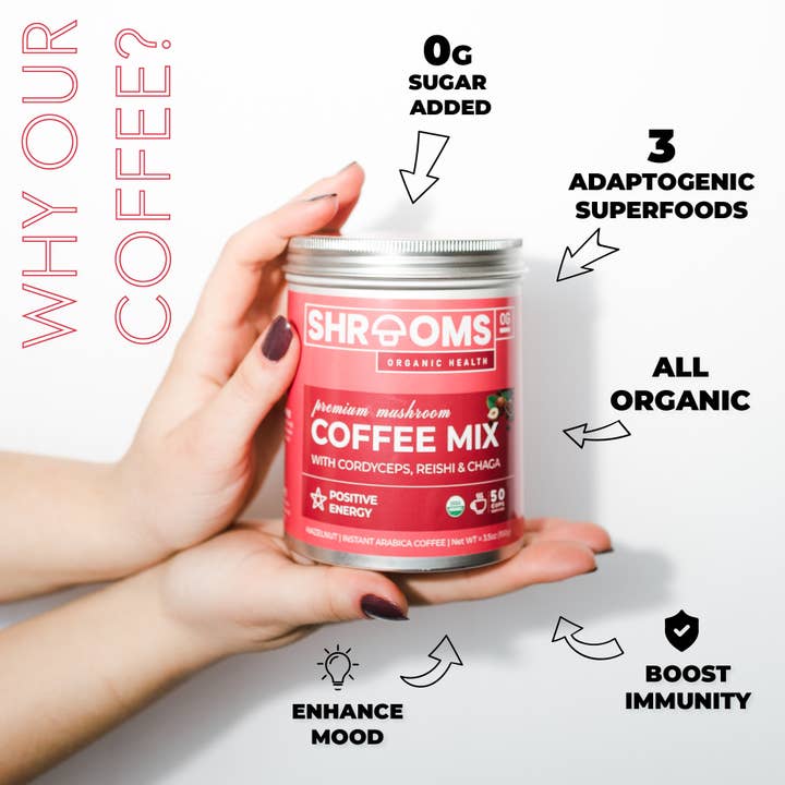 Shrooms OG – wholesale Snabbkaffe/-espresso – Premium hasselnöt Instant Svampar kaffe Mix