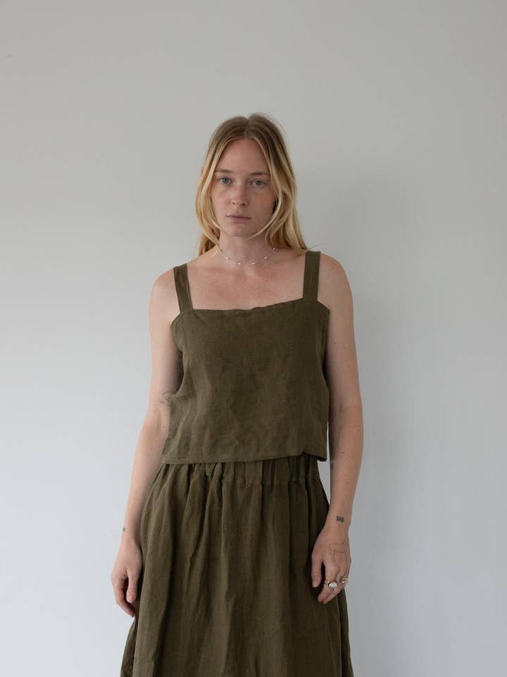 Solana Linned Tanktop for engroshandel hos Honest Cotton