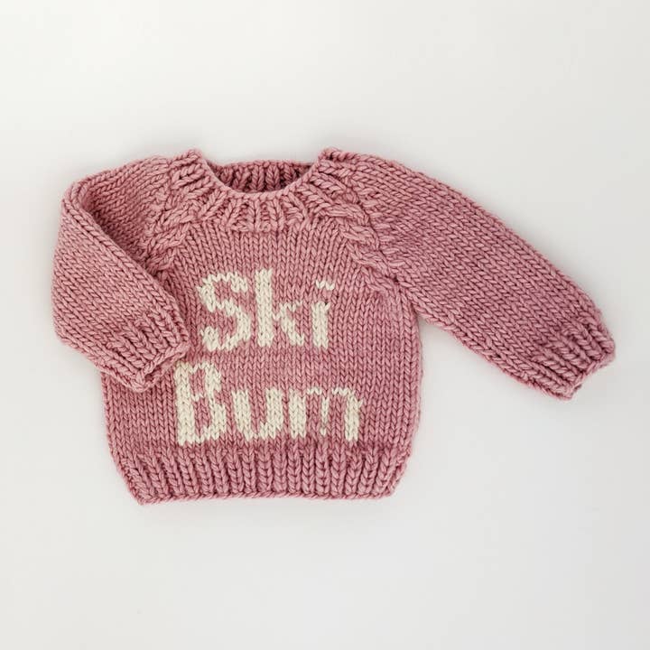 Ski Bum Rosy Crew Neck Sweater Baby & Toddler for wholesale by Huggalugs