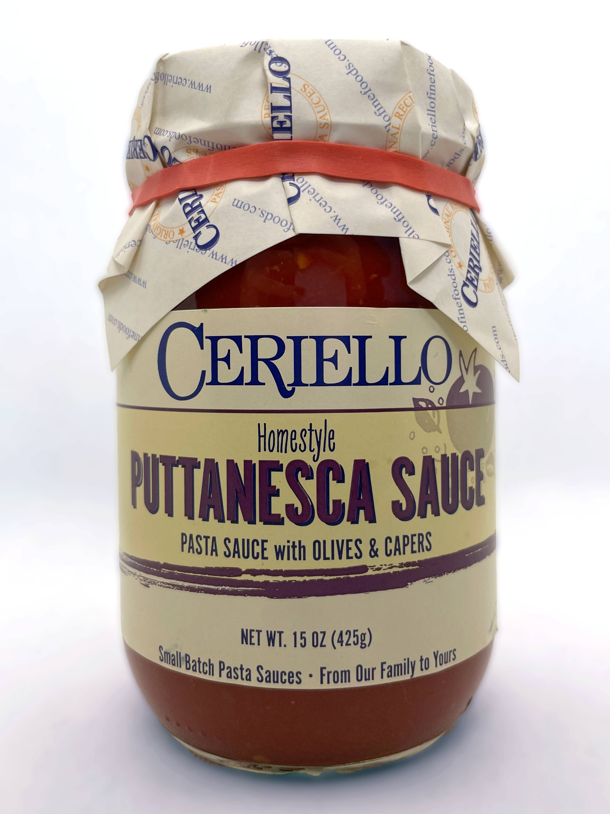 Ceriello Fine Foods - Wholesale Pasta Sauce - Ceriello Homemade Puttanesca Sauce