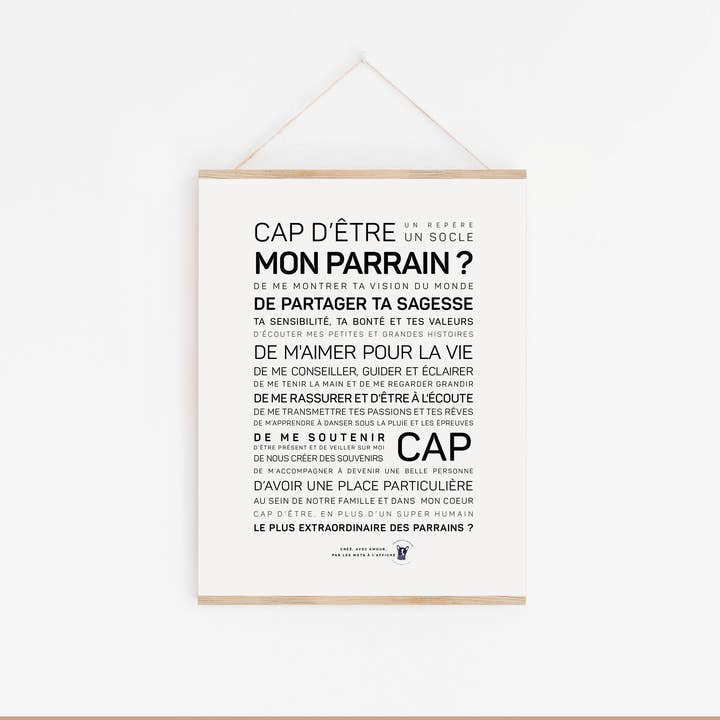 Toon Cap om mijn peetvader te zijn? voor wholesale door LES MOTS A L'AFFICHE