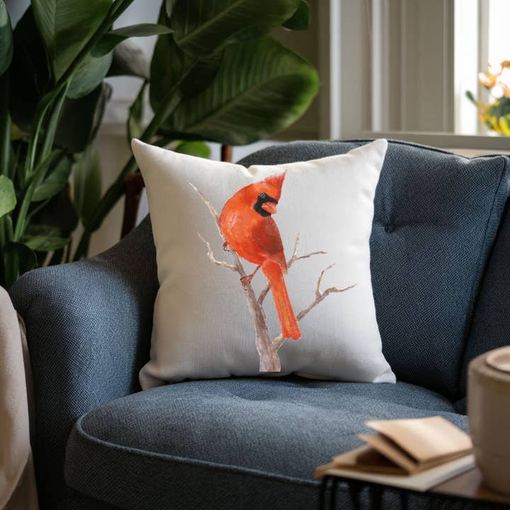 MerikaArt - Wholesale Throw/Decorative Pillow - Northern Male Cardinal Pillow - Nature Inspired Home Decor5