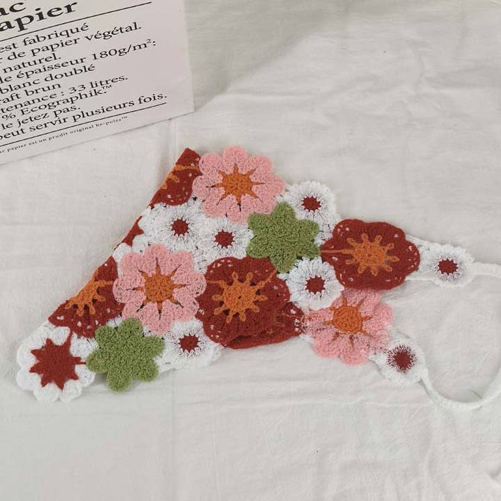 MKS America - Wholesale Bandana - Women's - Cherry Strawberry Floral checkered Crochet Bandana -56colors53