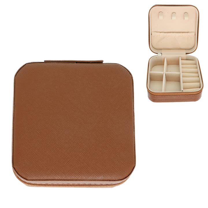 SP Sophia Collection - Wholesale Jewelry Box/Organizer - Monochromatic Pu Leather Jewelry Box