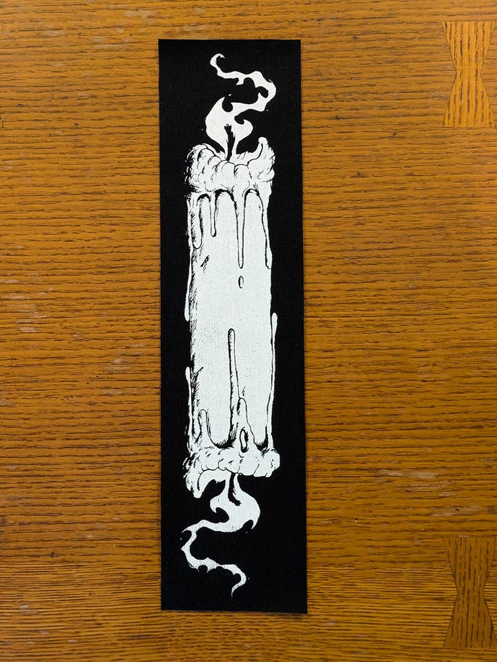 Candle Burning Both Ends Patch: Long Screen Printed Patch for wholesale by Goodbye Zach