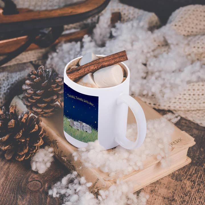 3dRose - Wholesale Coffee mug - 3dRose, Twinkle Twinkle Little Star - Sleeping Sheep Under the Stars, Mug9