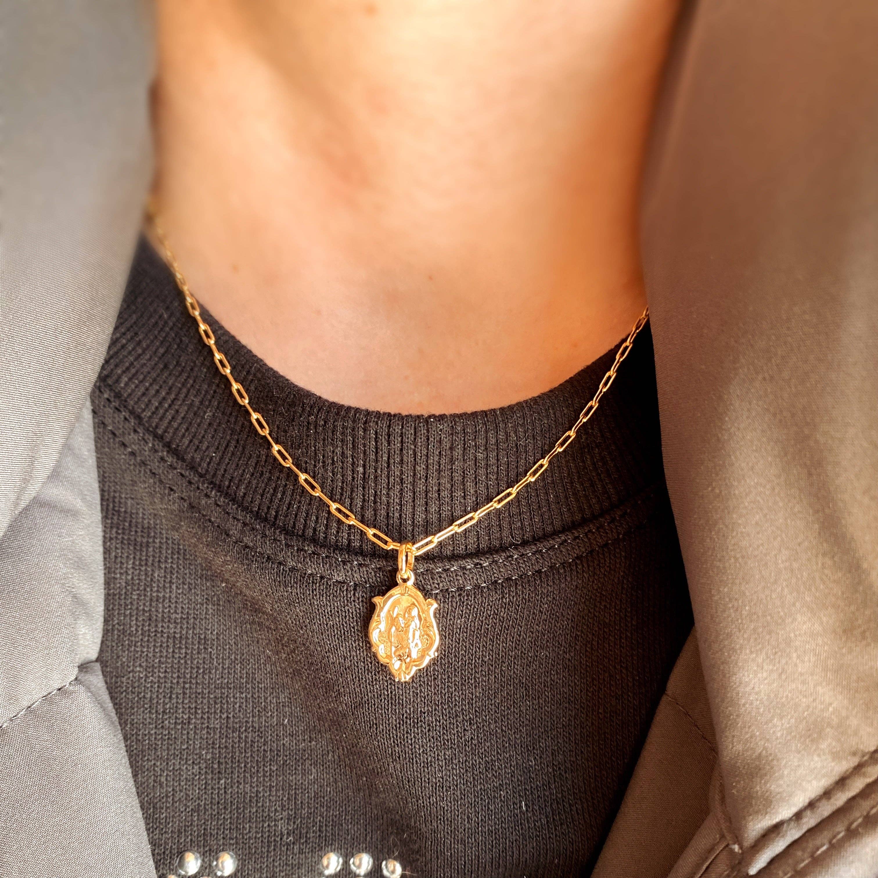 GoldFi - Wholesale Individual Charm/Pendant - 18k Gold Filled Saint Christopher Pendant4