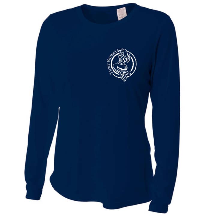 Tipsy Mermaid® UPF Sun Shirt Navy for wholesale by Tipsy Mermaid®