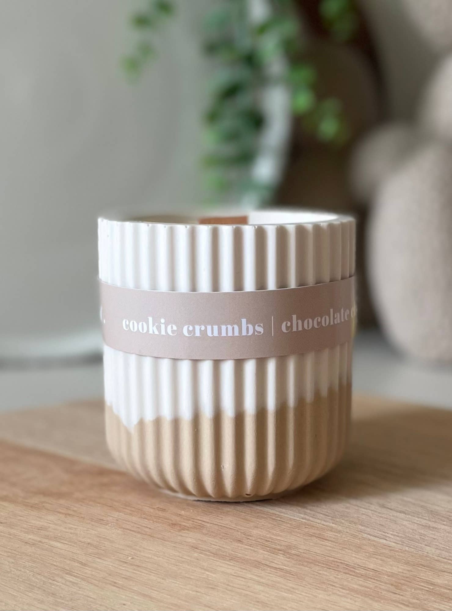 The Wax Leaf Candle Co - Wholesale Jar/filled candle - Cookie Crumbs Stoneware Soy Wax Candle / Scandi Inspired