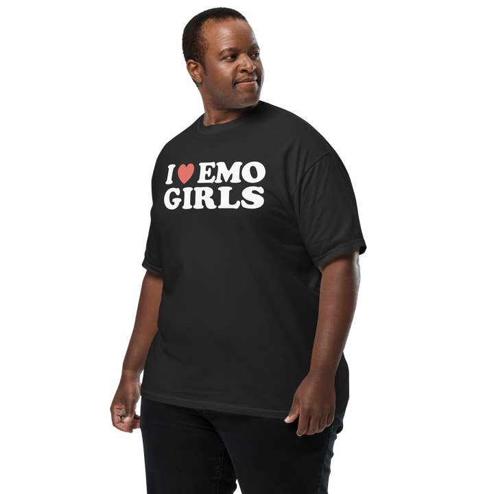 Goth Cloth Co. - Wholesale Screen Printed T-Shirt - Unisex - I Heart Emo Girl Comfy Tee5