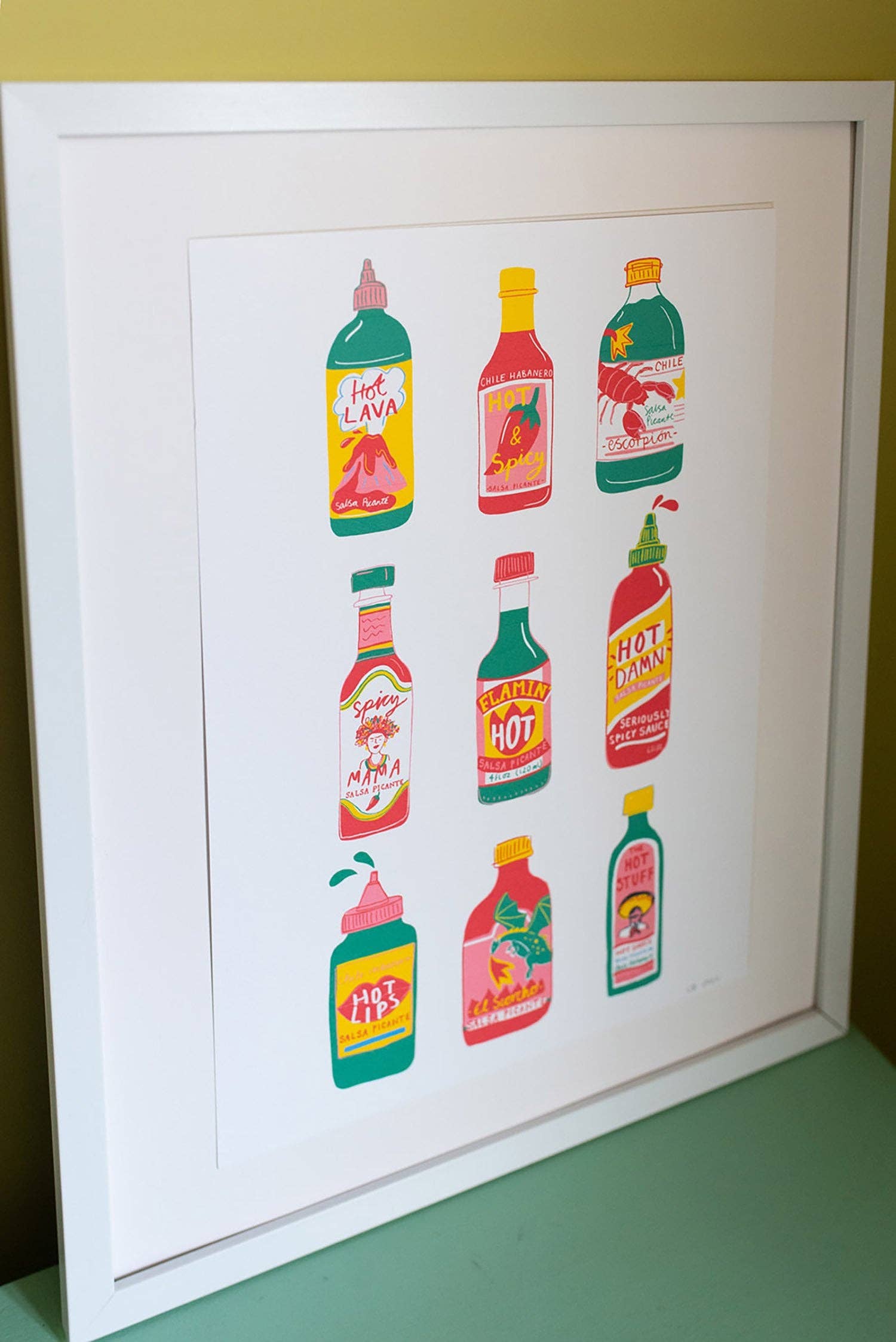 Laura Barnes Wholesale Ltd – wholesale Art print – Hot Sauce Print1