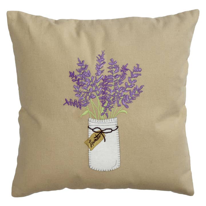 Almohada Lavender Mason Jar de 14 pulgadas para venta al por mayor de Home Collections by Raghu