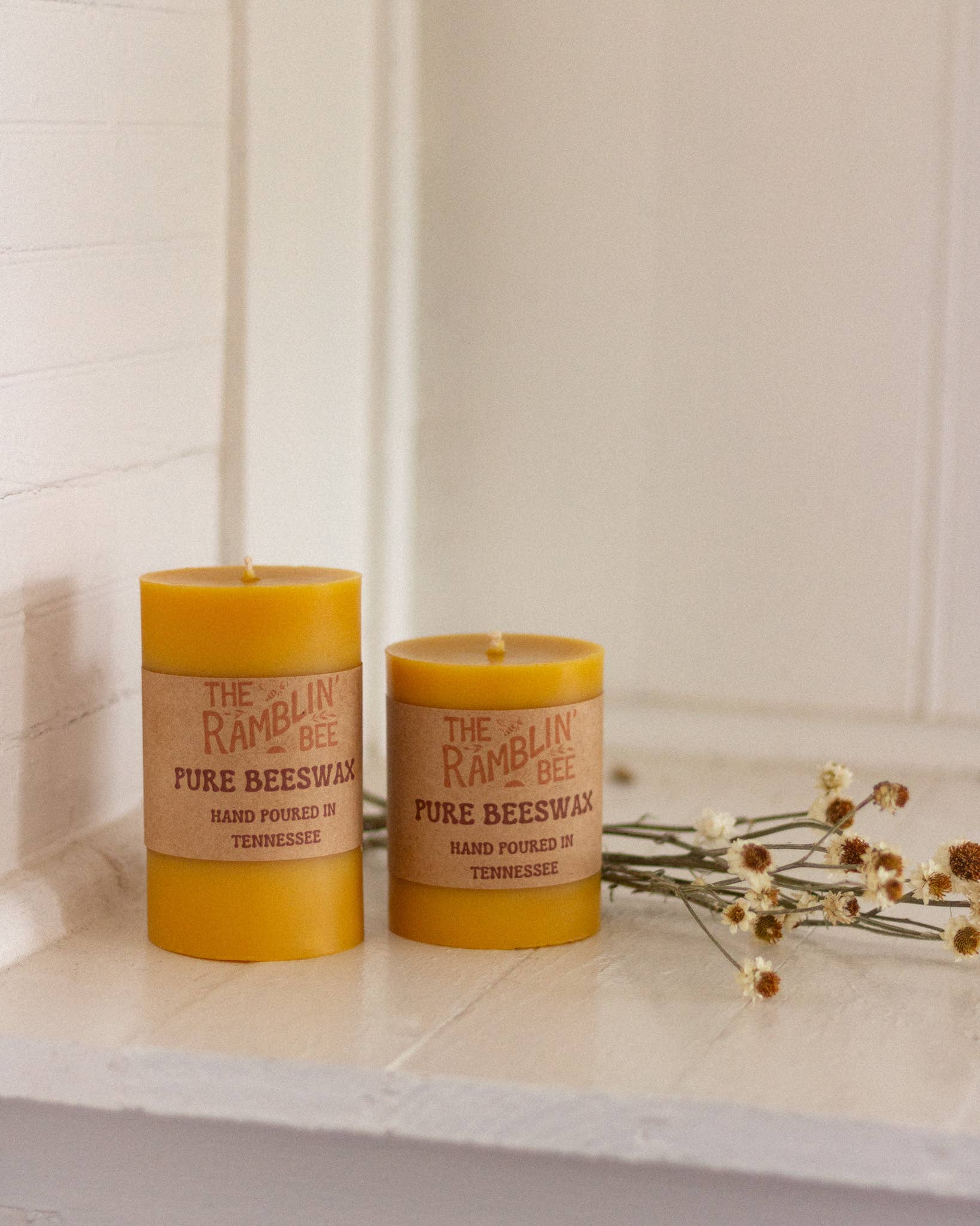 The Ramblin' Bee - Wholesale Pillar Candle - Beeswax Pillar Candle9