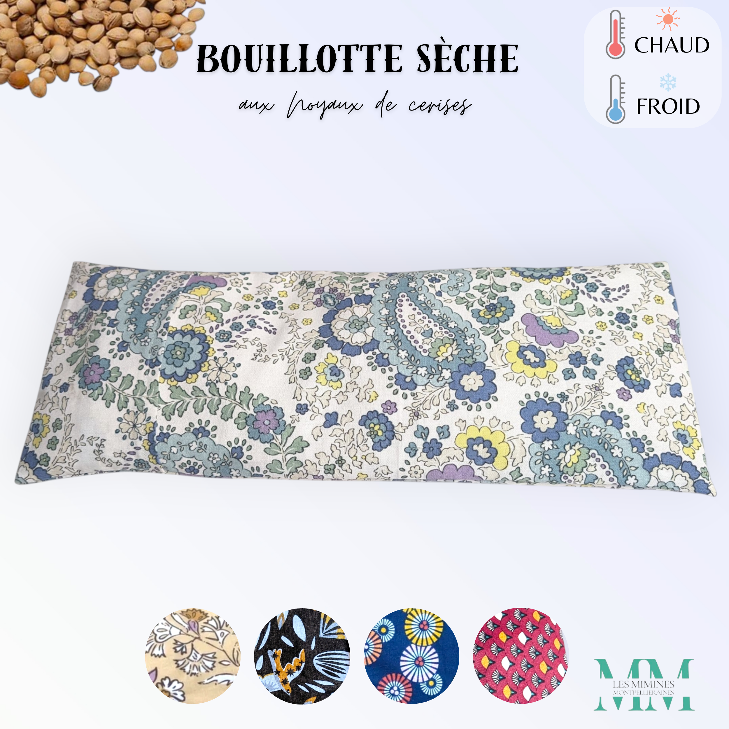 Les Mimines Montpellieraines – wholesale Hot/cold compress – “Cherry stone” dry hot water bottle1