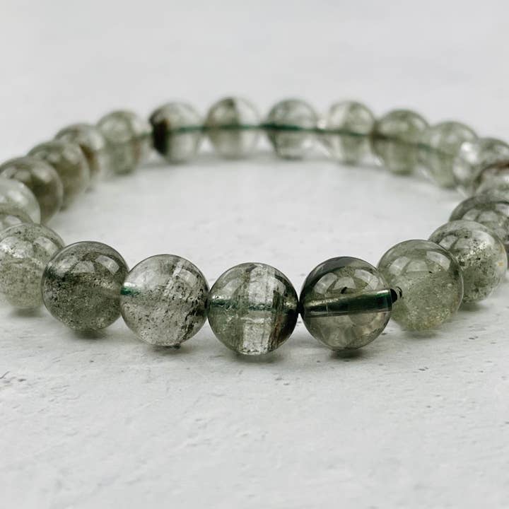 Rock Paradise - Vente Bracelet de perles - Bracelets à perles rondes en cristal lodalite - Haute qualité -3