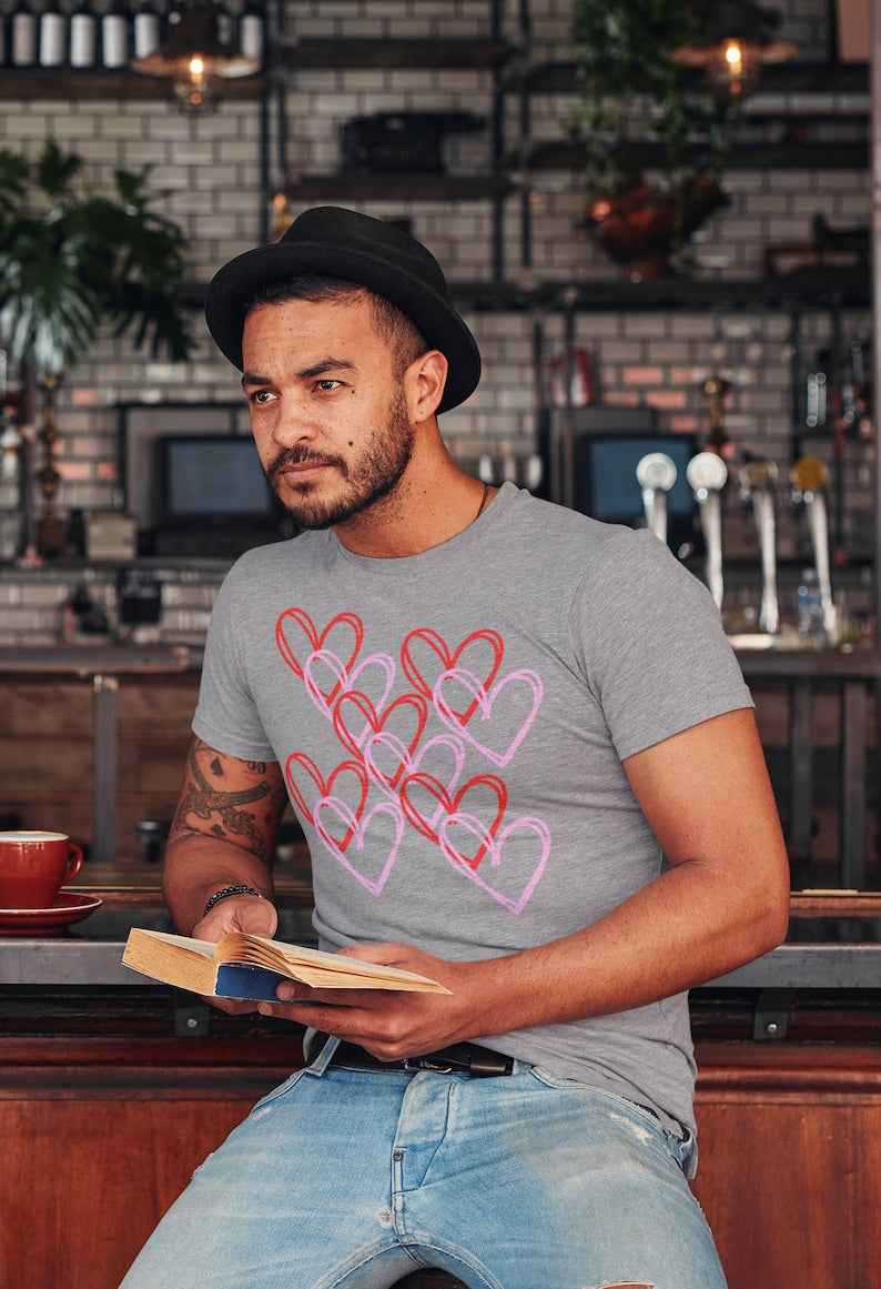 Pride Majic - Wholesale Screen Printed T-Shirt - Women's - Hearts Dancing Valentine’s Day T-Shirt – Love Is Love Tee1