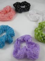 Flower Scrunchie for wholesale by Magic Touch Corp