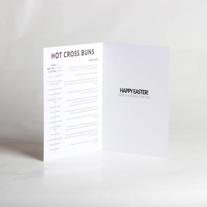 Happy Cooking Cards - Venta al por mayor Tarjetas de Pascua - Tarjeta de Pascua Hot Cross Bollos1