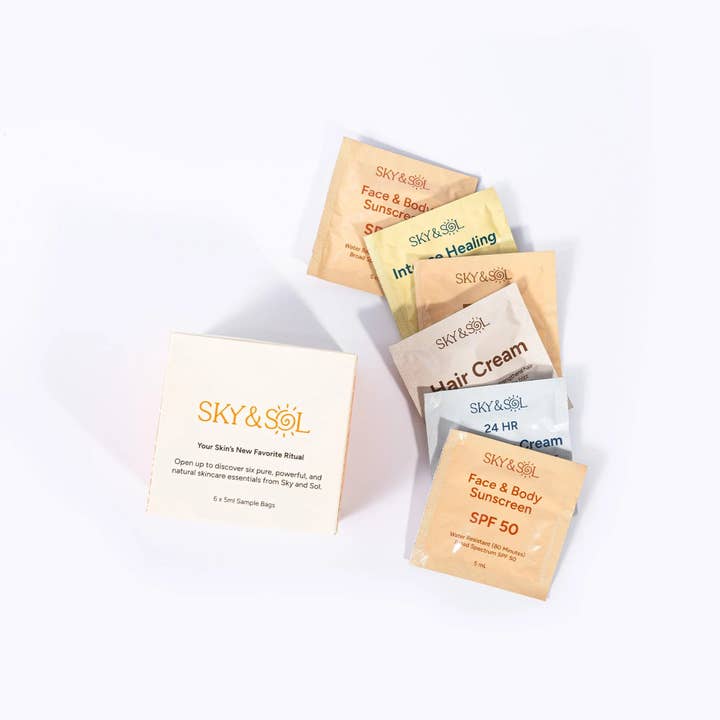La boîte échantillon Sky and Sol pour la vente par Sky and Sol