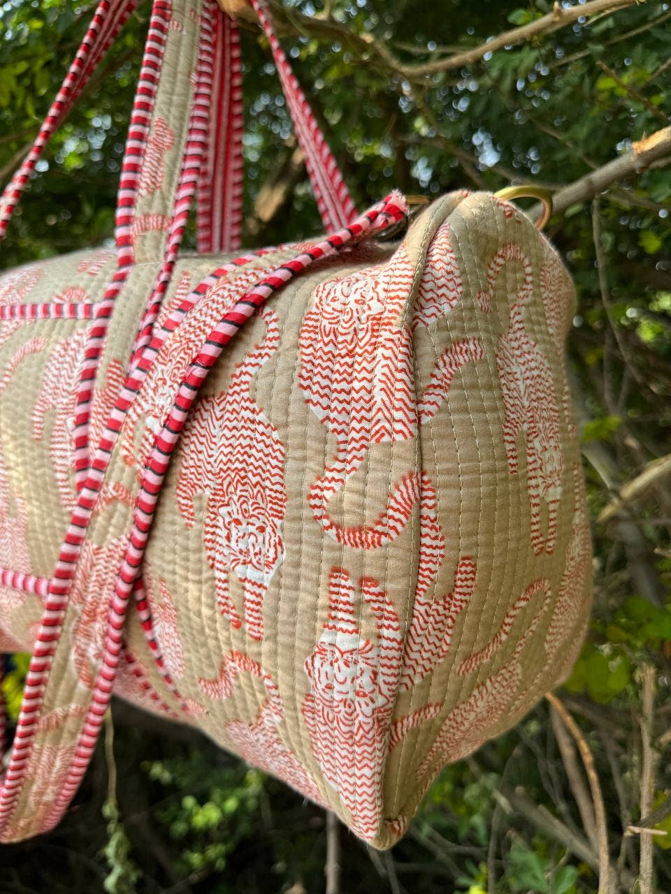 GYPSY STUDIO - Wholesale Weekender Bag - Women's - Lightweight Quilted Cotton Duffel Cotton Canvas Duffel Bag 4