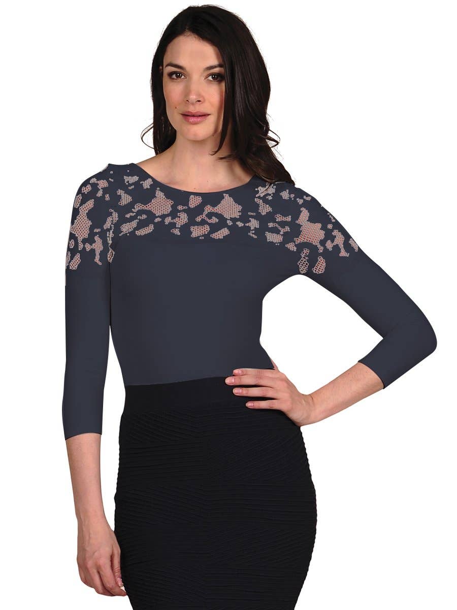 TINA Stephens Italy/Tees By Tina - Wholesale Knit Top - Women's - Crochet 3/4 Sleeve Top (503Q)7