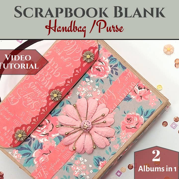CrafTreat - Wholesale Scrapbook - CrafTreat Handbag GiftBag DIY Scrapbook Templates for Photo Album