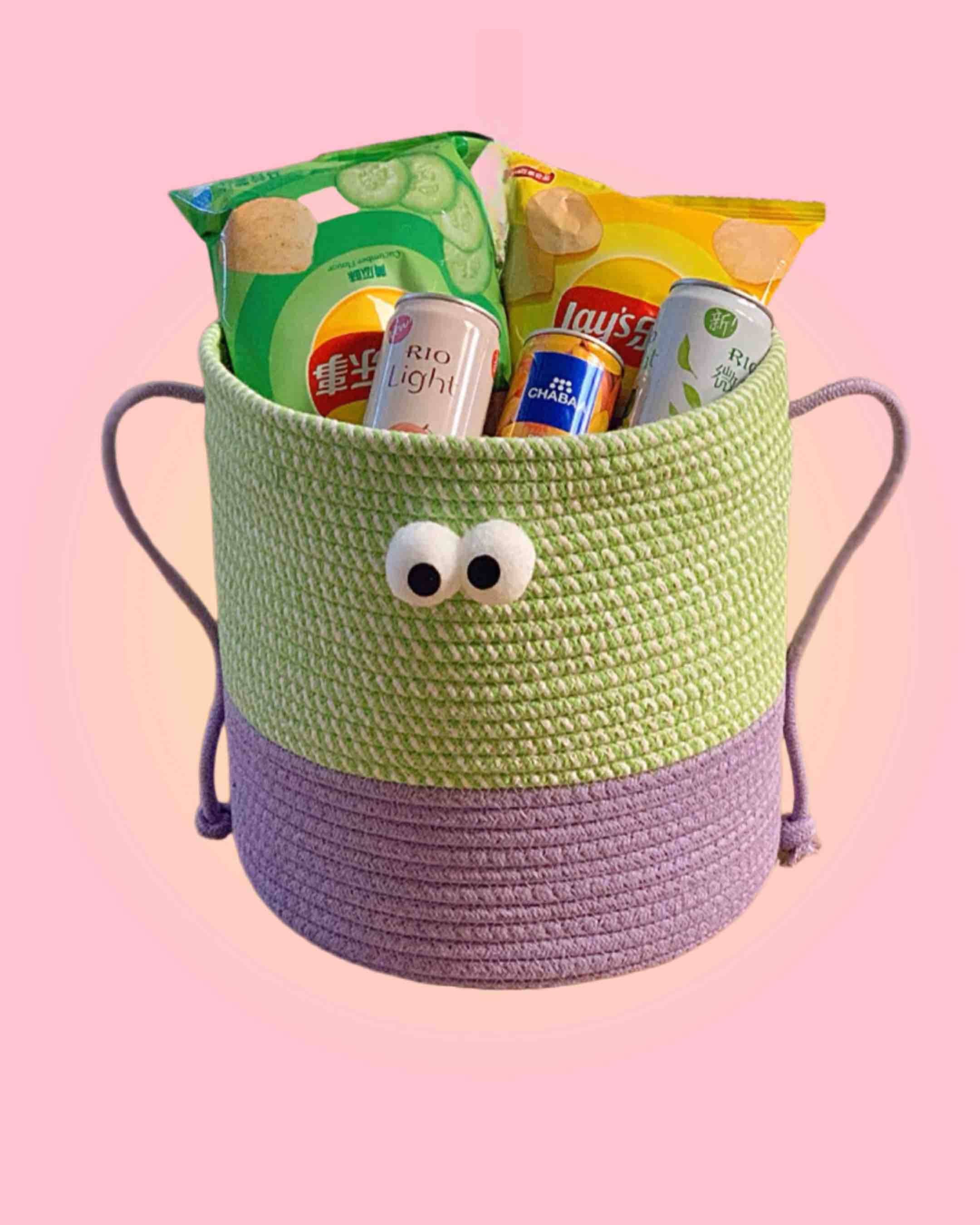 INSPECIAL HOME - Wholesale Laundry Basket - Handwoven Whimsical Big Eyes Laundry Storage Basket Bag 0
