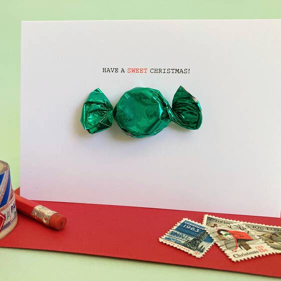 HAVE A SWEET CHRISTMAS Greeting Card for wholesale by fracas studios.