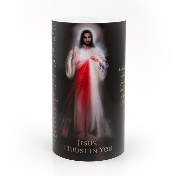 Die Heiligenkollektion Göttliche Barmherzigkeit Gebetskerze für den Großhandel von The Saints Collection