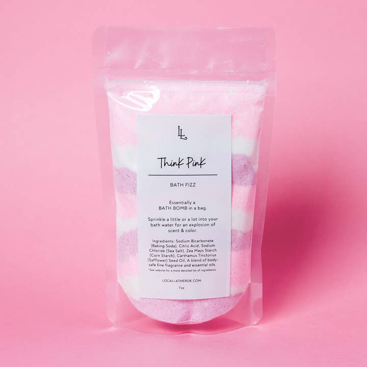 LOCAL LATHER REFILLERY & SOAP SHOP - Wholesale Bath bomb/fizz - Think Pink Bath Fizz0