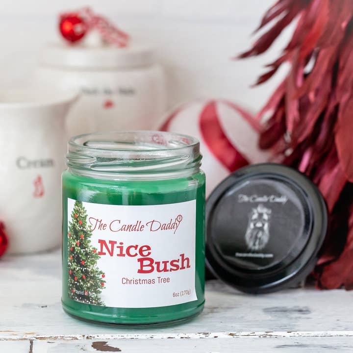 The Candle Daddy - Wholesale Jar/Filled Candle - Nice Bush Holiday Candle - Funny Blue Spruce Scented Candle