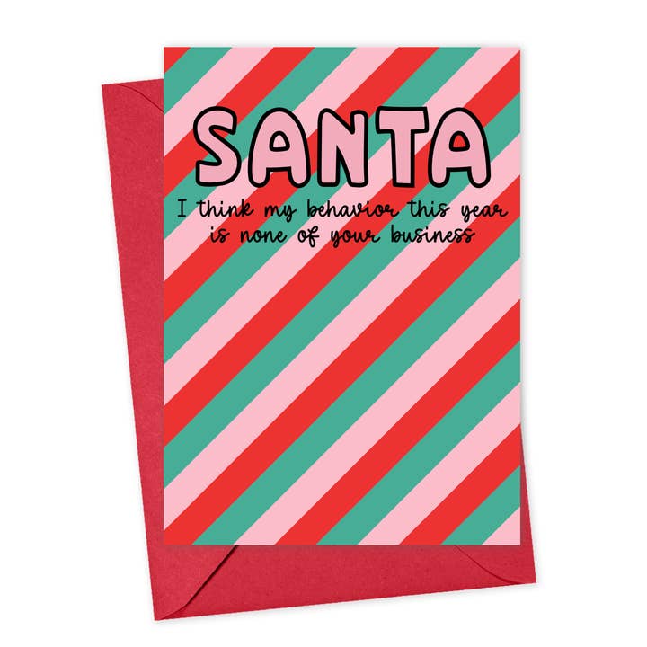R is for Robo - Wholesale Christmas Card - Funny Christmas Card Sassy Christmas Card Pink Holiday Cards